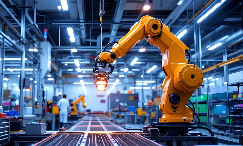 Mittelständische Produktion mit Automatisierung und Robotic